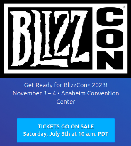 BlizzCon "tickets go on sale soon" announcement