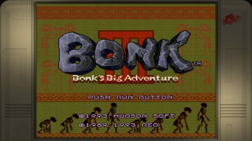 Bonk III title screen with PC Engine bezel