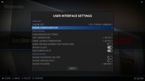 Selecting Theme Configuration